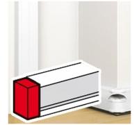 embout pour moulure - 130 x 50 mm - blanc - legrand mosaic 075613