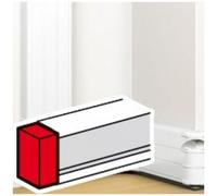embout pour moulure - 180 x 50 mm - blanc - legrand mosaic 075616