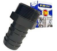 Embout pour Raccord de Tuyau Ø38mm Filetage Mâle 1 1/2" Fabriqué en PVC U