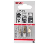 Embout pour vis à fente 4.5 mm, 5.5 mm, 8 mm Bosch Accessories 2607001751 TiN Forme: D 6.3 3 pc(s)