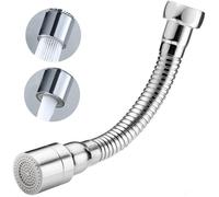 Embout robinet cuisine 2 modes,rallonge 14 cm pivotante 360°,aérateur brise-jet flexible,adaptateur robinet universel pour évier