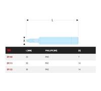 Embout standard série 1 pour vis cruciformes Phillips Facom EP1 Noir G
