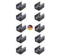 Embout Tube Patin de Meuble - CYCLINGCOLORS - Rectangulaire - Diamètre 18-20mm - Lot de 10 - Plastique Noir