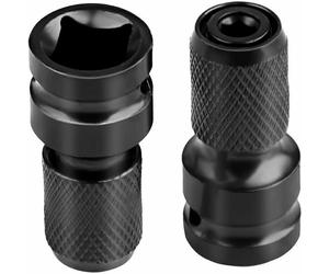 Embout Visseuse Douille a Choc, Aptateurs de Douille 1/2"" Carré à 1/4"" Hexagonal, pour clé à liquet à Impact et EMBOUT DE TOURNEVIS