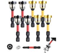 Embout Visseuse Placo, Lot de 8 Embouts PH2 Magnétiques 1/4" pour Placo, Embout Tournevis à Positionnement pour Plâtre et Cloisons Sèches pour Visseuse sans Fil Et Perceuse À Main - 50mm