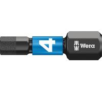Embout Wera Impaktor 6 pans 4 Longueur 25mm 6 pans 1/4 pouce diamantés 840 / 1 IMPDC DIN3126-D6,3 - 5057604001