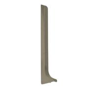 Embouts à gauche Plinthe aluminium titane (H= 60 mm)