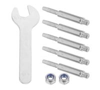 Embouts D’affûtage Diamantés pour Tronçonneuse, 4mm, Manivelle | Corindon Argenté, Résistance à L’usure et Ponçage, Écrous et Clé Inclus pour Entretien