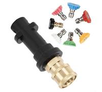 Embouts de buse de nettoyeur haute pression, raccords à connexion rapide de 6,35 mm, pour Karcher K2 K3 K4 K5 K6, ensemble de rechange de jet de pulvérisation en laiton, nettoyeur électrique (7 buses)