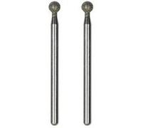 Proxxon Broche à meuler diamantée 28226 – sphère Ø 4,4 mm tige 2,35 mm acier inoxydable 2 pièces