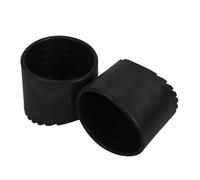 Embouts de Pied D’Échelle Lot 2 Antidérapants en Caoutchouc, 64mm | Noirs, Ronds, pour Échelles Télescopiques et Escabeaux, Protègent les Sols, Usage Bois