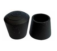 Embouts de pieds de chaise enveloppants en caoutchouc noir - 25 mm - x100 BRICOZOR