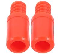 Embouts de Poignée Filetés pour Balai 2 Pièces en Plastique Orange