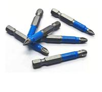 Embouts de tournevis Tournevis électrique antidérapant, jeu d'outils, perceuse à poignée hexagonale, travail du bois, tournevis croisé mental PH1 PH2 PH3 PZ1 PZ2 PZ3 6 pièces