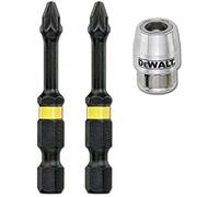 DeWalt Embouts torsion DT70535T-QZ – 2 x Pz2, adaptateur magnétique verrouillable 50 mm Jaune/Noir