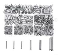 Embouts isolés évasés en cuivre de 0,5 à 10 mm² | Cuivre plaqué argent, haute conductivité, résistant, kit assorti de 1950 pièces, connexion sécurisée