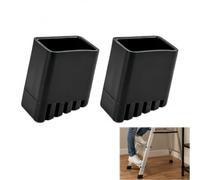 Embouts Pied Escabeau Caoutchouc 20x30mm Antidérapants Échelle Droite | Tube Carré Compatible, Protection Sol Rayures, Fixation Stable, Usage Intérieur Extérieur, Remplacement Pied Échelle Escabeau