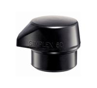 Embouts HALDER SIMPLEX Caoutchouc chargé, noir, avec « pied intégré » - D=80 mm - 3202.280