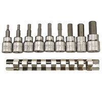 M3812 10 Piece Clip Rail Hex Key Socket Set Metric- 3/8in Drive