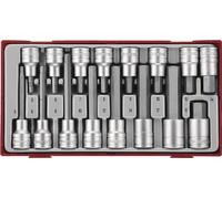 Embouts sur douilles Hex TT1 tray 1/2'' 55- 100- 115mm 16 pièces Teng Tools TTHEX16