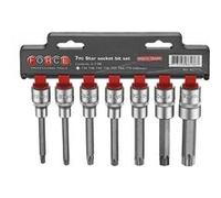 embouts torx longs 1/2 100 mm rack de 7 embouts t30 a t70 -