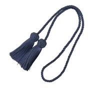 Embrasse de rideau à pampilles en polyester | Décoration d'intérieur multicolore 97 cm : support de corde à pampilles(Dark Blue)