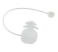 Embrasse de Rideau Aimantée "Ghana" 30cm Blanc Blanc G