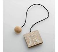 Embrasse de rideau aimantée imprimée Hope - L 43 x l 6 x H 6 cm - Beige et blanc Blanc G
