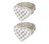 Embrasse de rideau flexible et décorative avec perles en forme de cœur de style vintage, crochets en métal pour rideaux, pour chambre à coucher, salle à manger, salon, café, salle de bain, bureau et