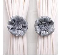 Embrasses à Rideaux - Non spécifié - Motif Gris - Finition de qualité supérieure - Lavable - Diamètre 16,5 cm