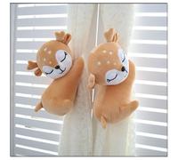 通用 Embrasses de rideaux en forme d'animal de dessin animé, 2 pièces, Tissu, Rayonne, Bleu, Accessoires de rideau, Décoration de chambre d'enfant ou bureau