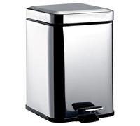 Emco System 2 355300005 Poubelle de salle de bain avec couvercle, carré, capacité 5 l