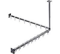 Emco 358700120 Set de douche 800 mm (2 x Barre pour rideau de douche, 1 x Set de montage, 1 x Ecoincon, 90°, 1 x Support plafond pour barre, 16 x Anneau de douche)