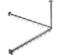 Emco System2 Tringle de rideau de douche, avec fixation au plafond, 358700121,