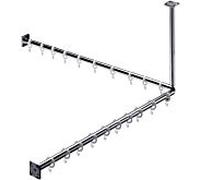 Emco System2 Tringle de rideau de douche, avec fixation au plafond, 358700122,