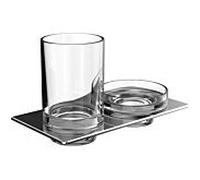 Emco Art porte-verre / porte-savon 163300100 chromé , verre clair