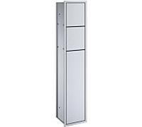 emco asis module 150 module WC encastré modèle, butée à gauche, couleur : aluminium/aluminium, 978305050