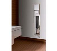 Emco Asis 978305052 Modules toilettes, version encastrable, Porte papier réserve, Porte papier, porte-balai de WC, aluminium/aluminium