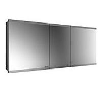 Emco Asis Evo Armoire de toilette éclairée encastrée 939713318 1600 x 700 mm, 3 portes, noir, avec système d'éclairage, sans chauffage des rétroviseurs