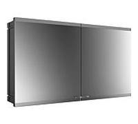 Emco Asis Evo Armoire de toilette éclairée encastrée 939713316 1200 x 700 mm, 2 portes, noir, avec système d'éclairage, sans chauffage des rétroviseurs