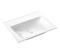 Emco Asis lavabo invité en fonte minérale 957711461 blanc , Ø 600 mm, sans trop-plein, avec trou pour robinetterie 2000