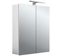emco mee armoire à glace lumineuse LED, aluminium, 2 portes, modèle apparent, lampe LED, 600mm, 949805050