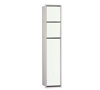 emco asis module 150 module de toilette encastré modèle de module de toilette, porte-papier, boîte à papier humide, set de brosses de toilette, 975027450, Couleur: aluminium/optiblanc