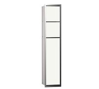 emco asis module 150 module de toilette encastré modèle de module de toilette, porte-papier, boîte à papier humide, set de brosses de toilette, 975027850, Couleur: chrome/opti-blanc