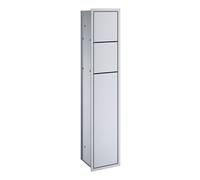 emco asis module 150 module WC encastré modèle, butée à gauche, couleur : aluminium/aluminium, 978305050