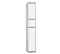 emco asis module 150 module WC invités encastré modèle, porte-poubelle, porte-papier, porte-papier, set de brosses de toilette, 976027470, Couleur: aluminium/optiblanc
