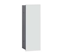 emco asis module 2.0 ensemble brosse de toilette modèle encastré, 1 portes, 973427431, Couleur: aluminium/optiblanc