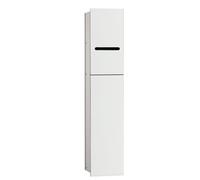 emco asis module 2.0 module pour WC - modèle encastré, porte-papier toilette, 1 porte avec fente, charnières à droite, 975427450, Couleur: aluminium/optiblanc