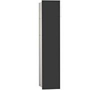 emco asis module 2.0 modèle encastré pour WC, 1 porte, charnières à gauche, 975427553, Couleur: aluminium/noir