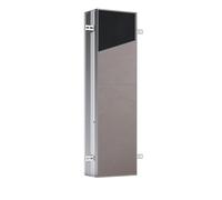 emco asis module plus, module WC - modèle encastré, avec une tablette en verre, une tablette métallique, prise de courant, contacteur de porte et éclairage LED, charnière de porte gauche/droite interc